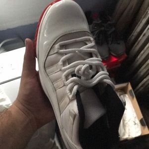Jordan 11 red and white
